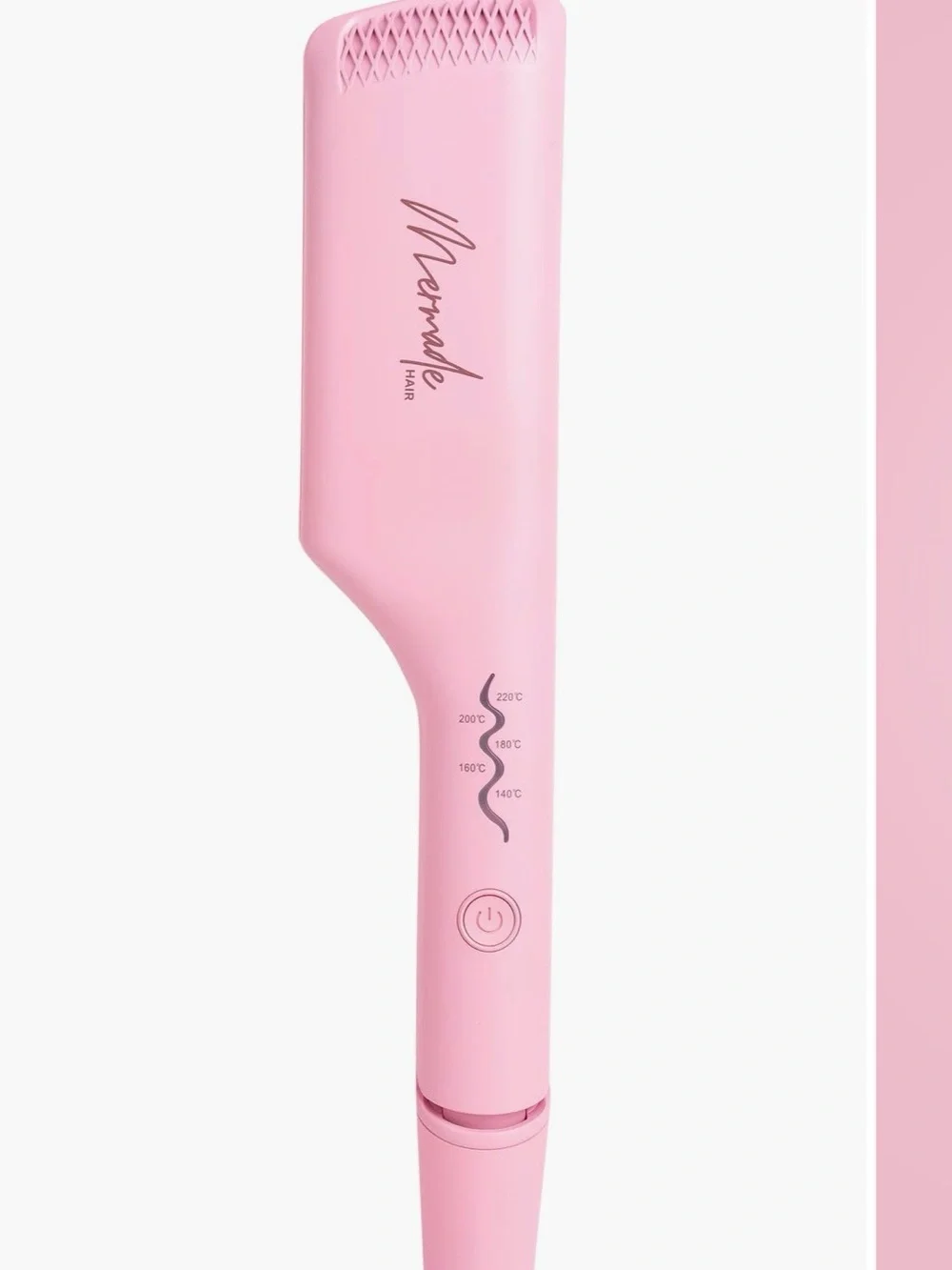 Pink Ceramic Straightening Brush - Sleek Pink Finish